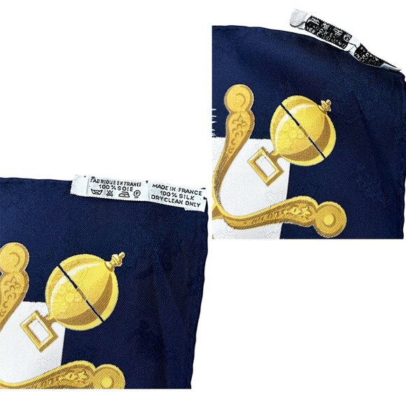 Hermès Scarf Plumes Et Grelots Jacquard 100% Silk 90 - Picture 10 of 11